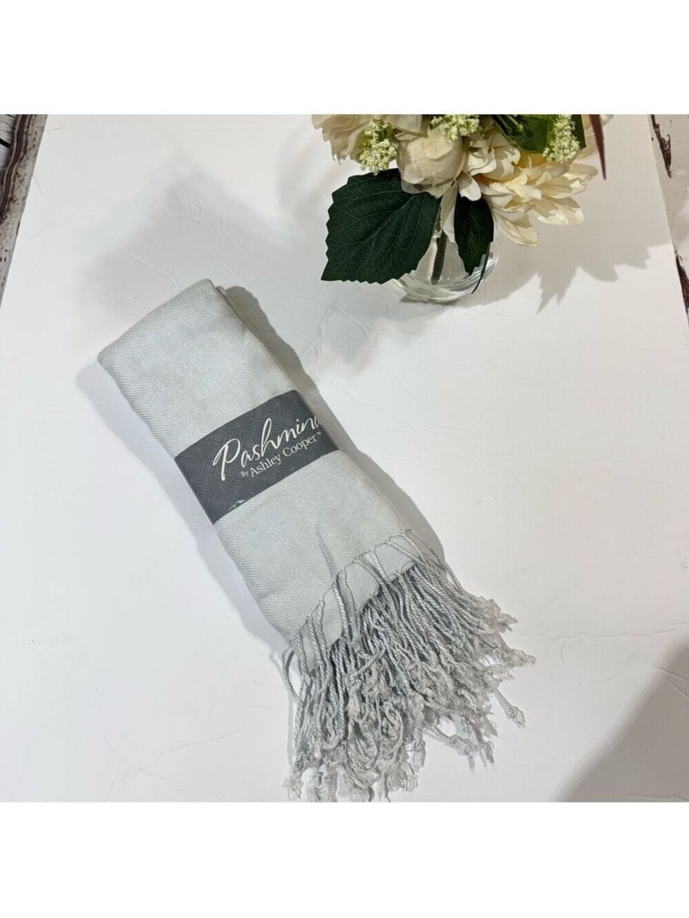 Pashmina by Ashley Cooper Spring Blue Scarf